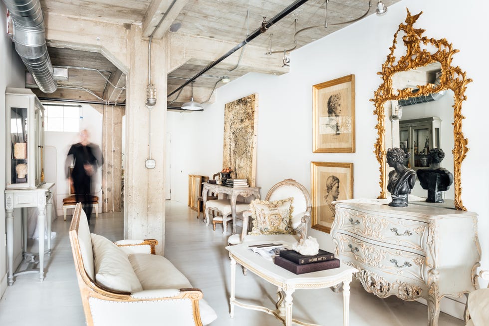 interior space with vintage furniture and decor elements